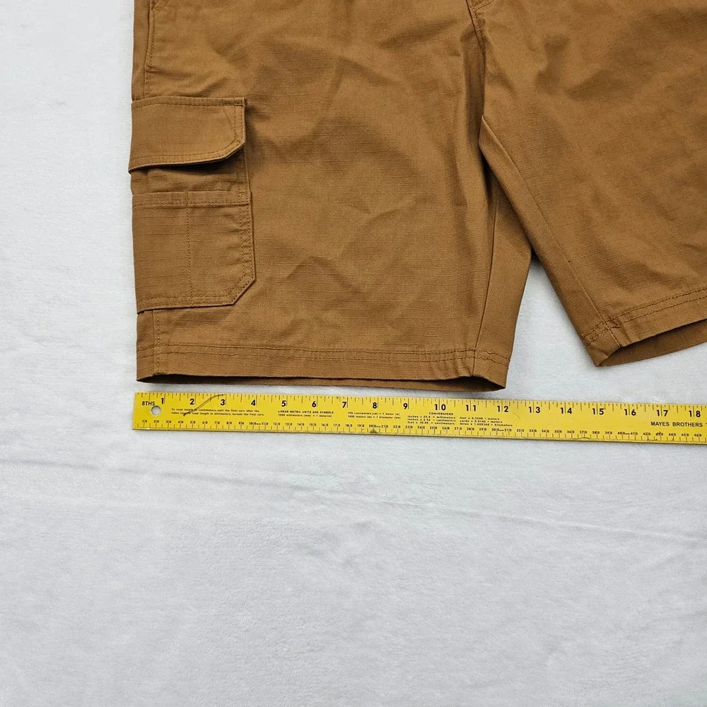 Brahma Cargo Work Shorts Mens 38 Brown Ripstop‎ Utility Carpenter Gorpcore